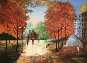 Rainy Day in the Park – SOLD