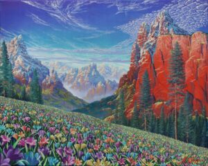 Crocuses on a Hillside